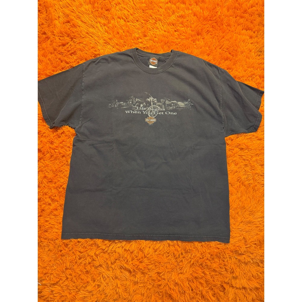 Harley Davidson Knoxville TN Thunder in Smokies Graphic T-Shirt Mens 2XL Black